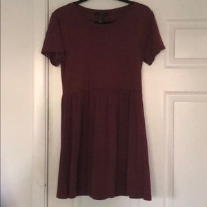 Forever 21 Maroon T-shirt Dress